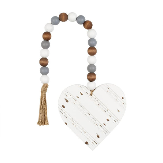 Chippy Heart Beaded Tag