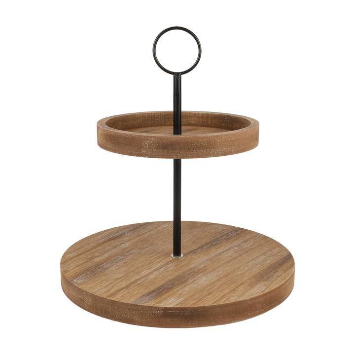 Wood Tiered Tray