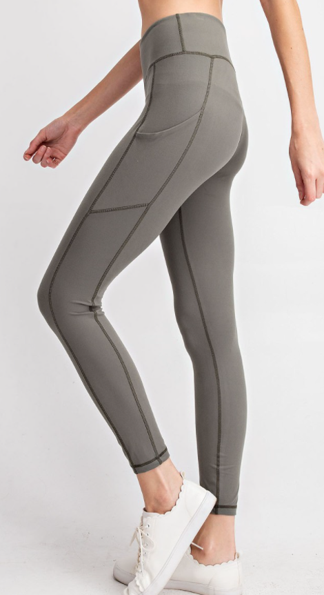 Grey leggings best sale with pockets