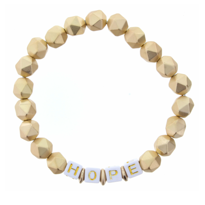 Matte Gold Letter Bracelets