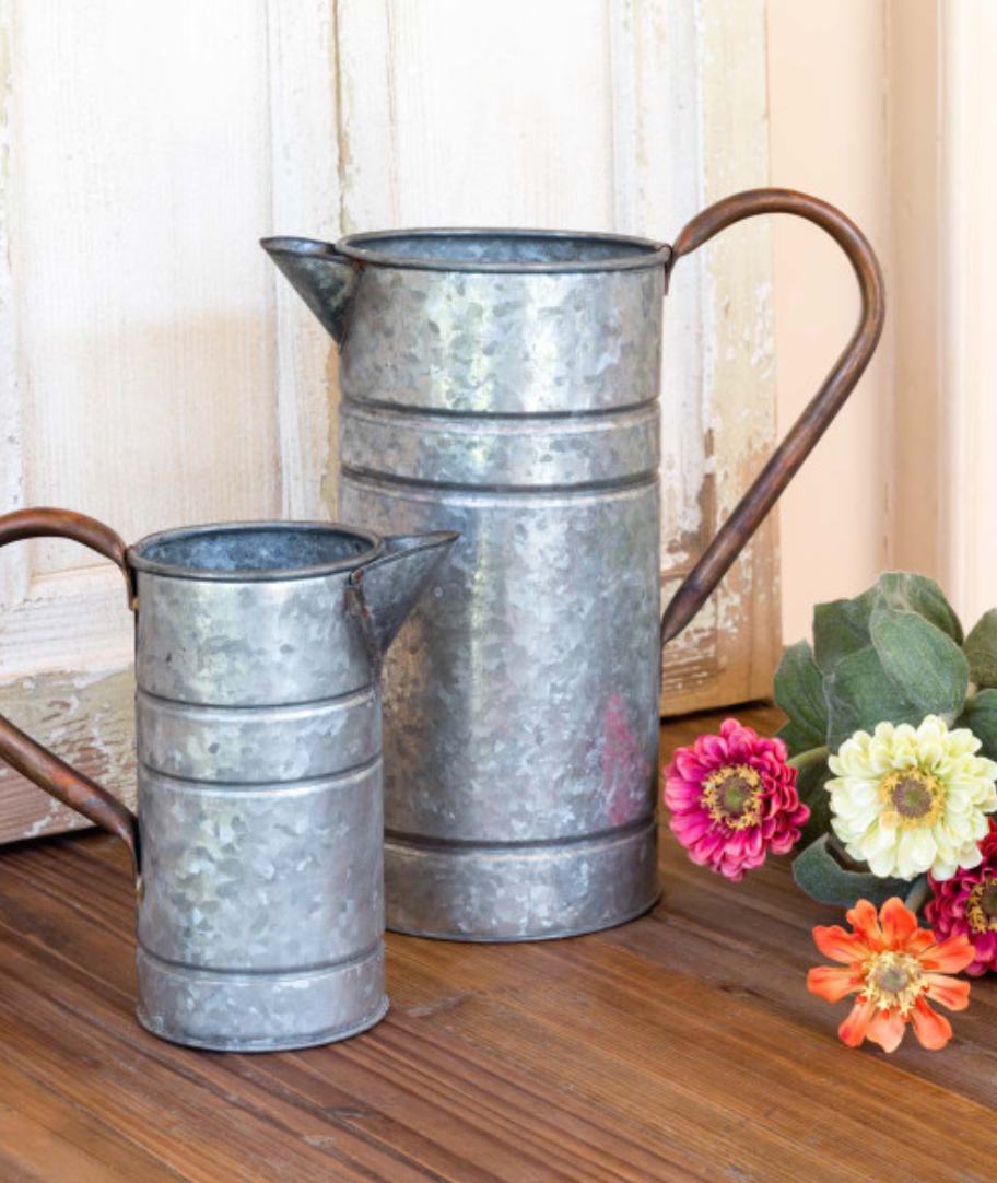 Large Tin Farmhouse Style Watering Can