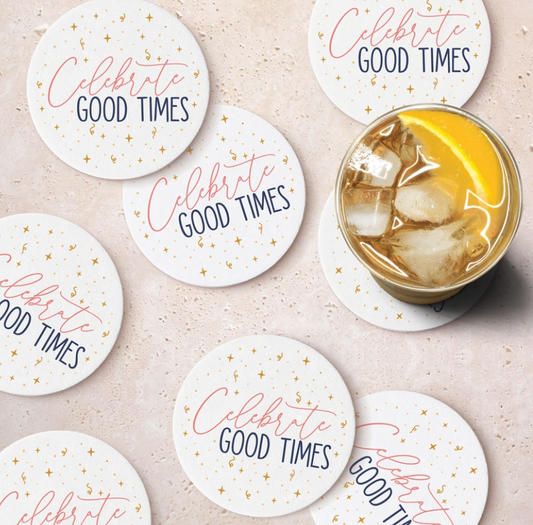 Paper Coaster Set - Celebrate Good Times