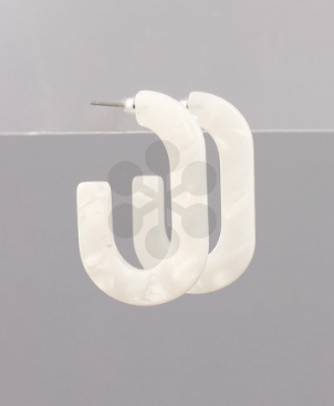 Acrylic Oval Drop Earrings