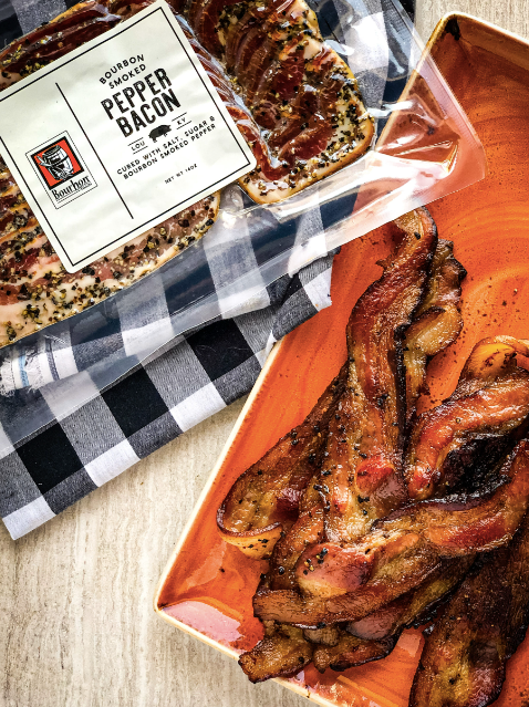 Bourbon Barrel Smoked Pepper Bacon
