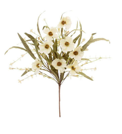 Cream Pansy Pick - 19 in