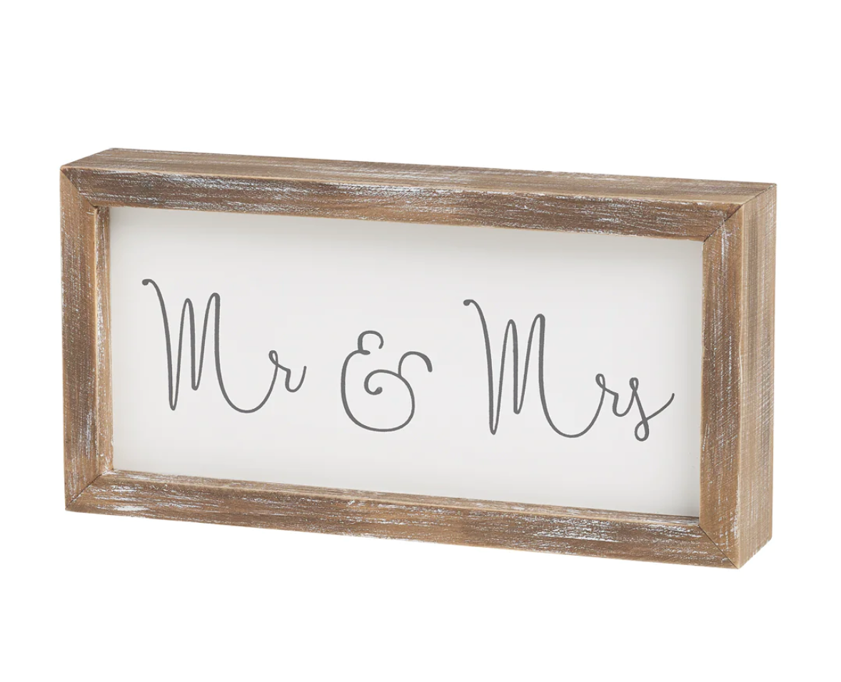 Mr and Mrs Framed Sign - Shoppe3130