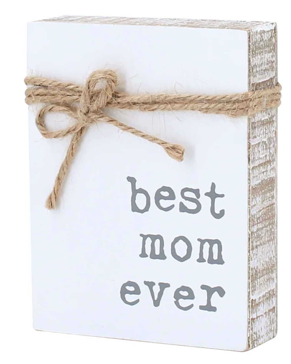 Best Mom Jute Block Sign