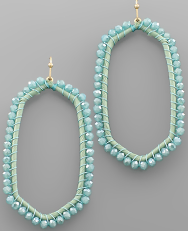 Ginny Glass Beaded Earrings - Shoppe3130