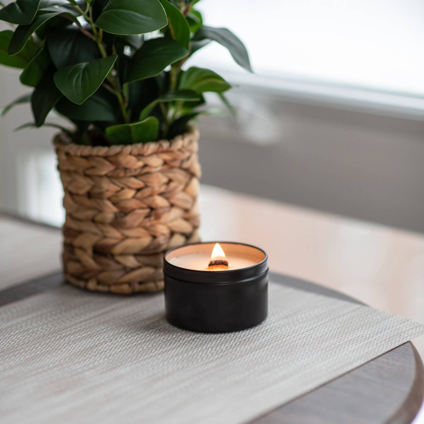 Boyfriend Wood Wick Black Soy Candle: 6oz