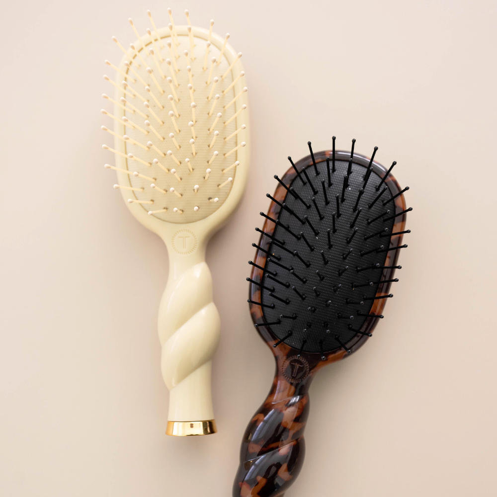 TELETIES - Mini Detangler Brush for Medium Hair - Tan - Shoppe3130