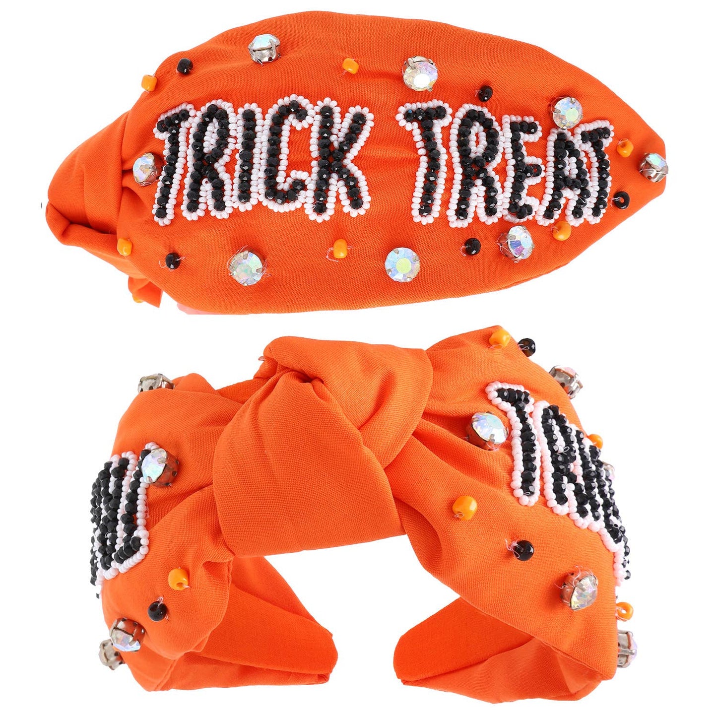 Trick Treat Halloween Headbands: Black