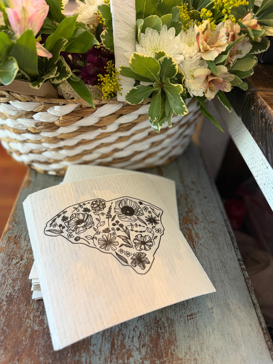 State Floral Swedish Dish Cloth
