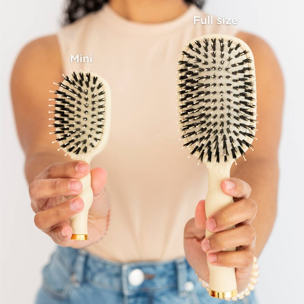 TELETIES - Mini Boar Brush | Tan - Shoppe3130
