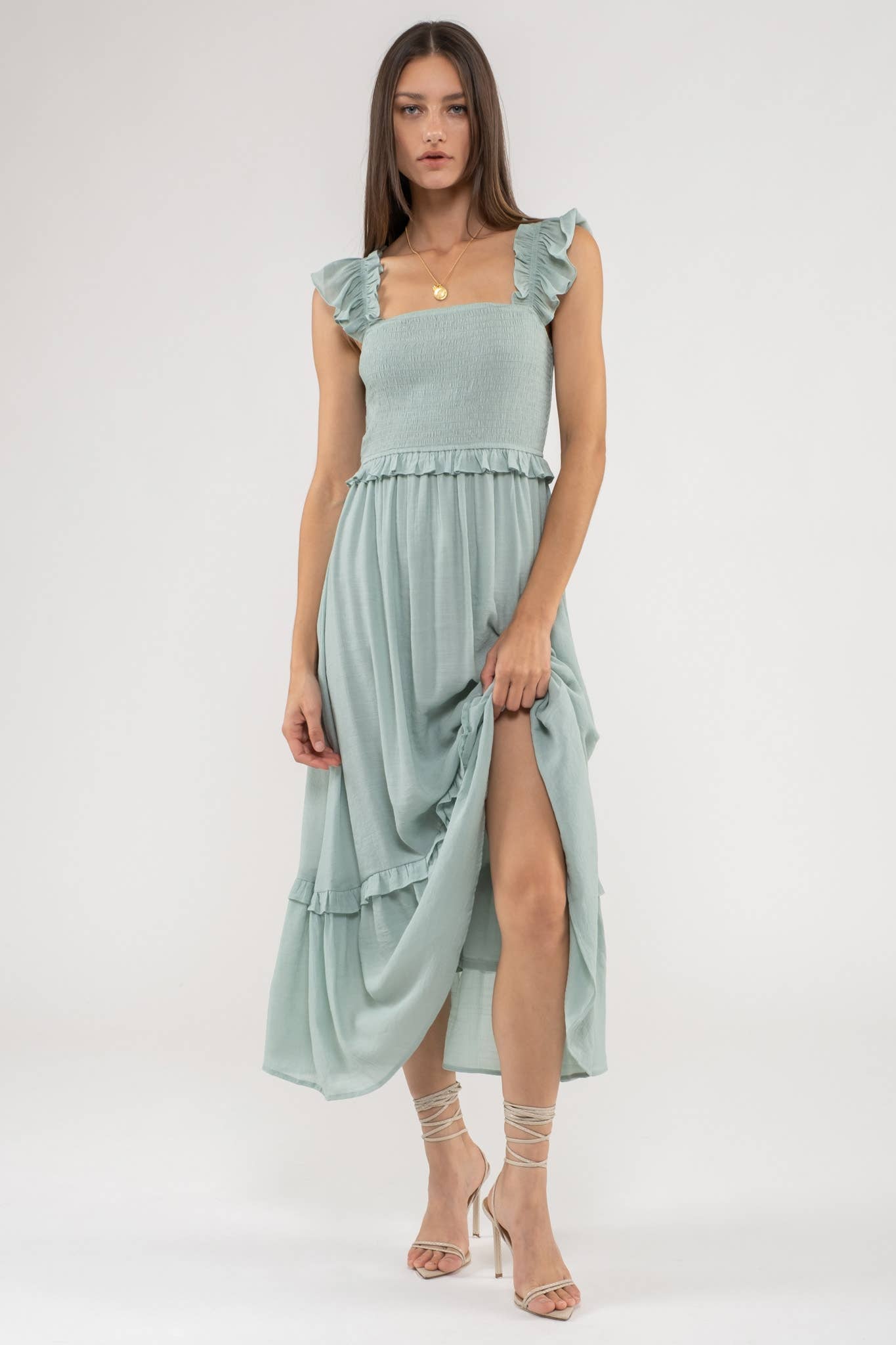 Flutter Flies Midi Dress