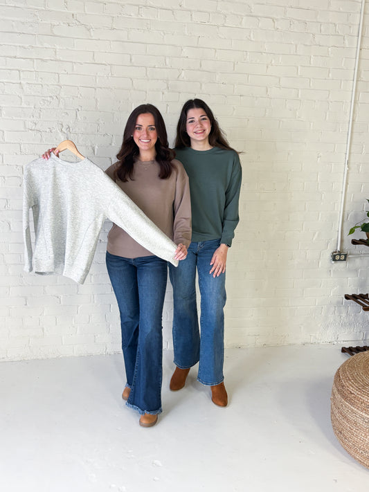 Cocoa Comfort Club Scuba Sweatshirt in Curvy