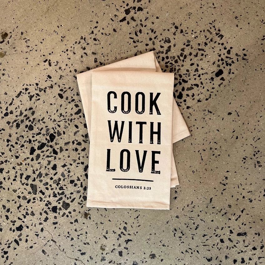 Cook with Love Tea Towel