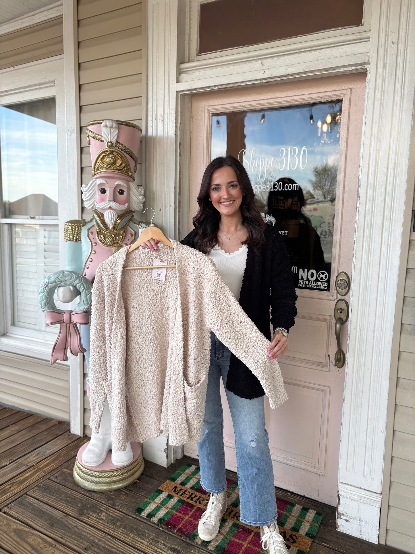 DOORBUSTER Cozy Cutie Popcorn Cardigan