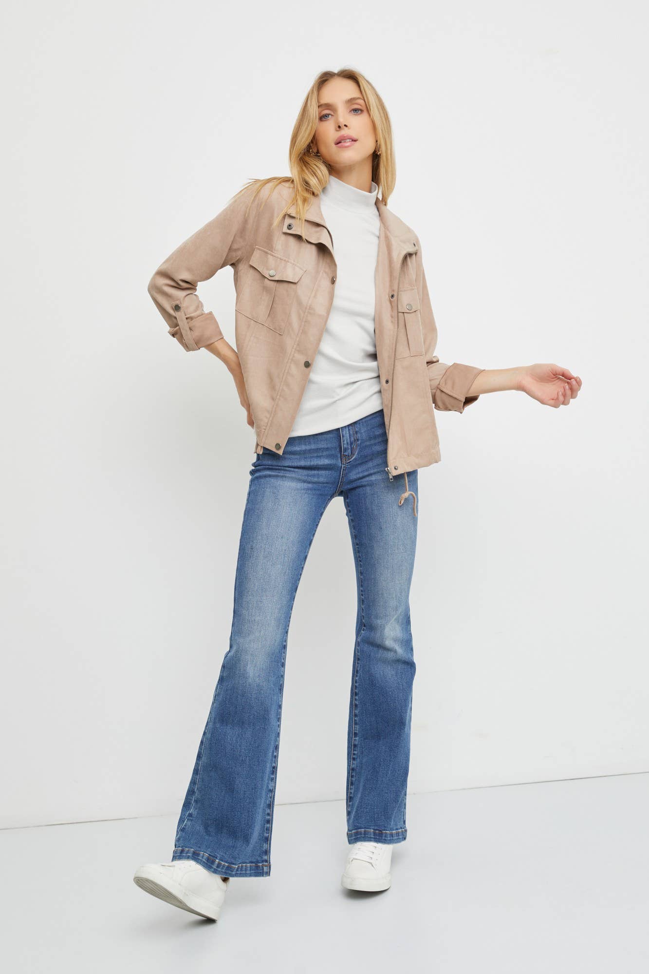 Cropped Utility Jacket: Utility in Natural