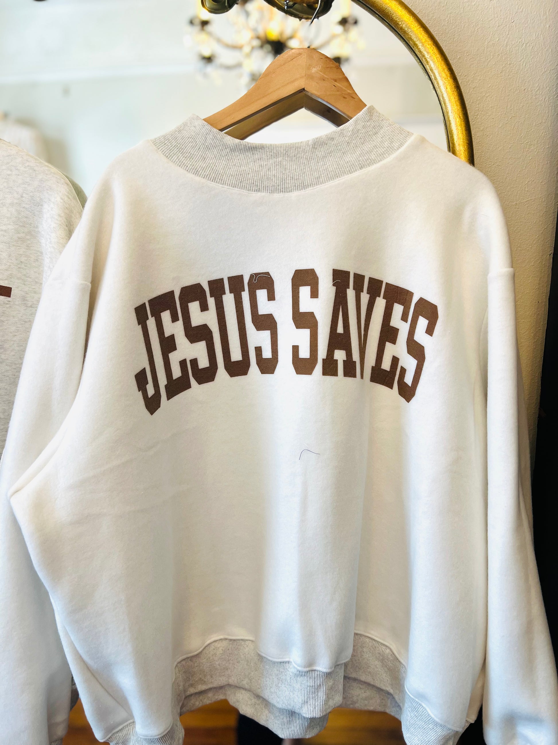 Reversible Sweatshirt CROSS & JESUS SAVES - Shoppe3130