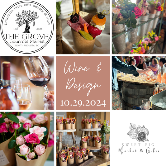 NEW DATE Wine & Design with Town Square Event Registration October 29 2024 - Non Refundable