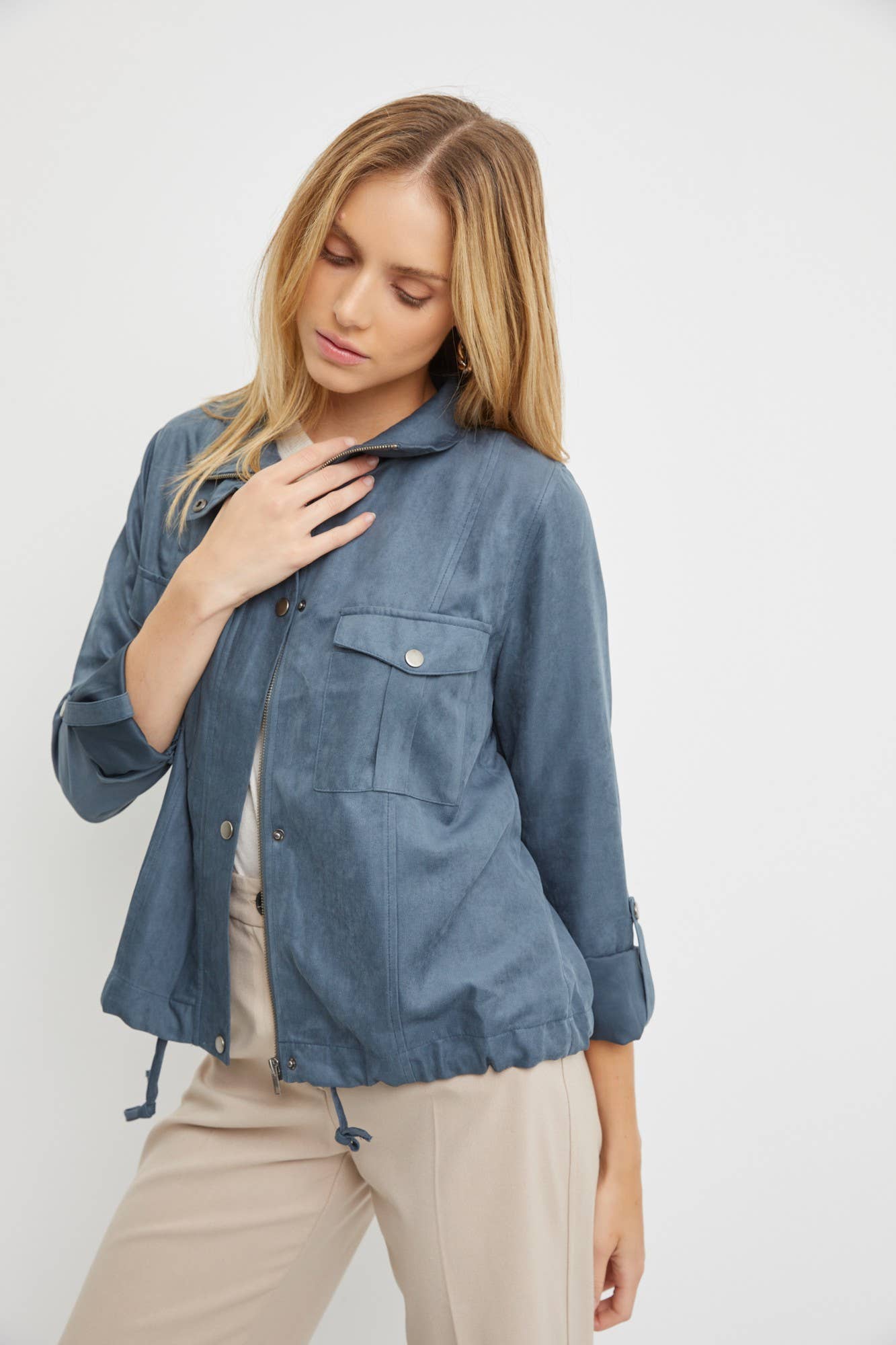 Cropped Utility Jacket: Utility in Natural