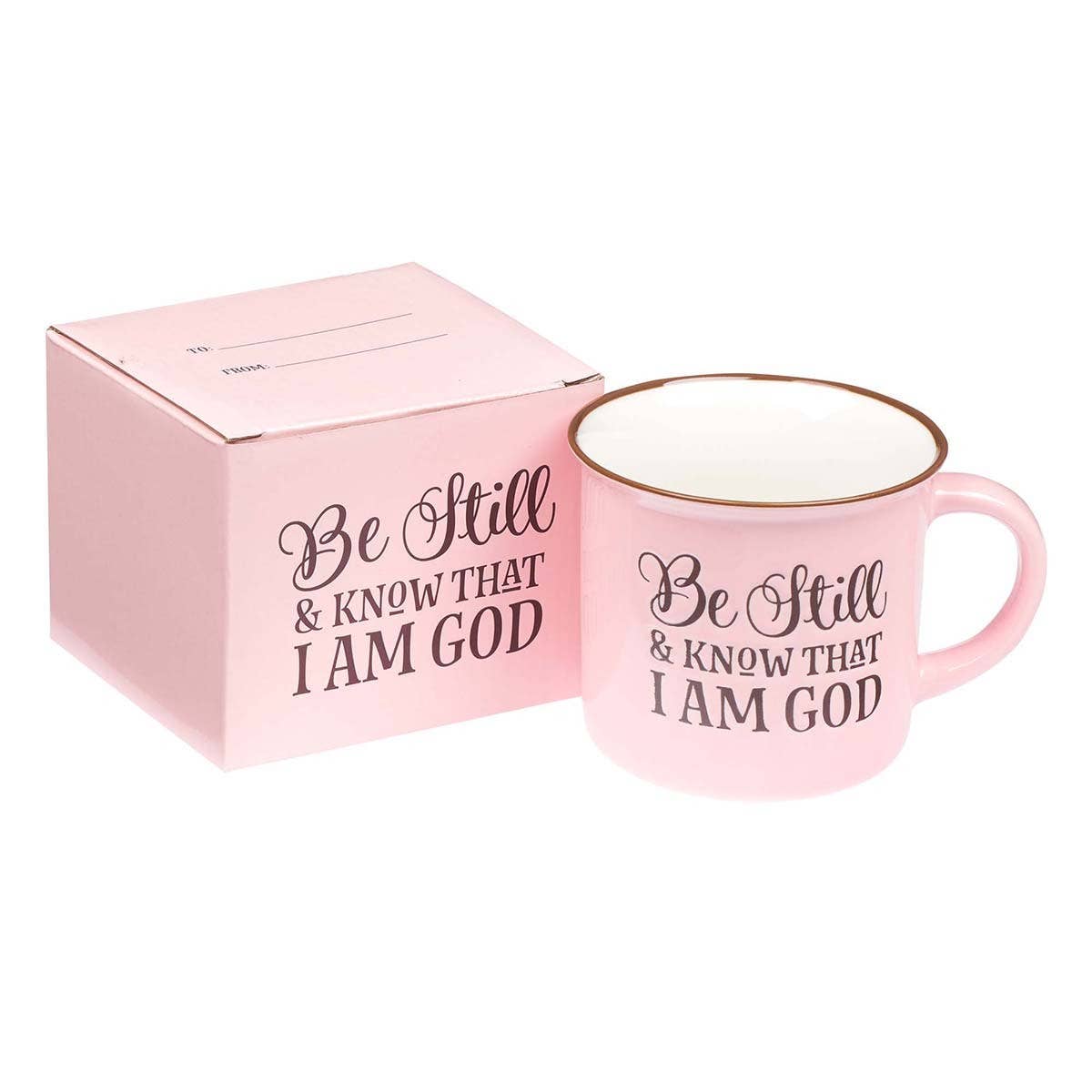 Be Still and Know Pink Camp-Style Coffee Mug