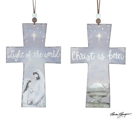 Hand Painted Cross Ornament