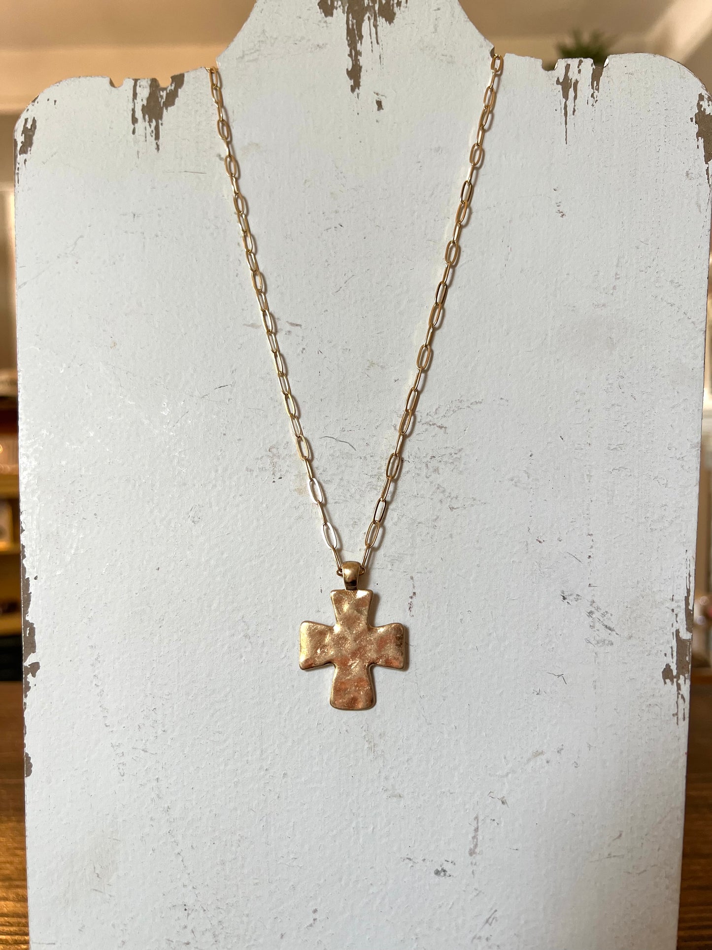 Faithfully Golden Cross Chain Necklace - Shoppe3130
