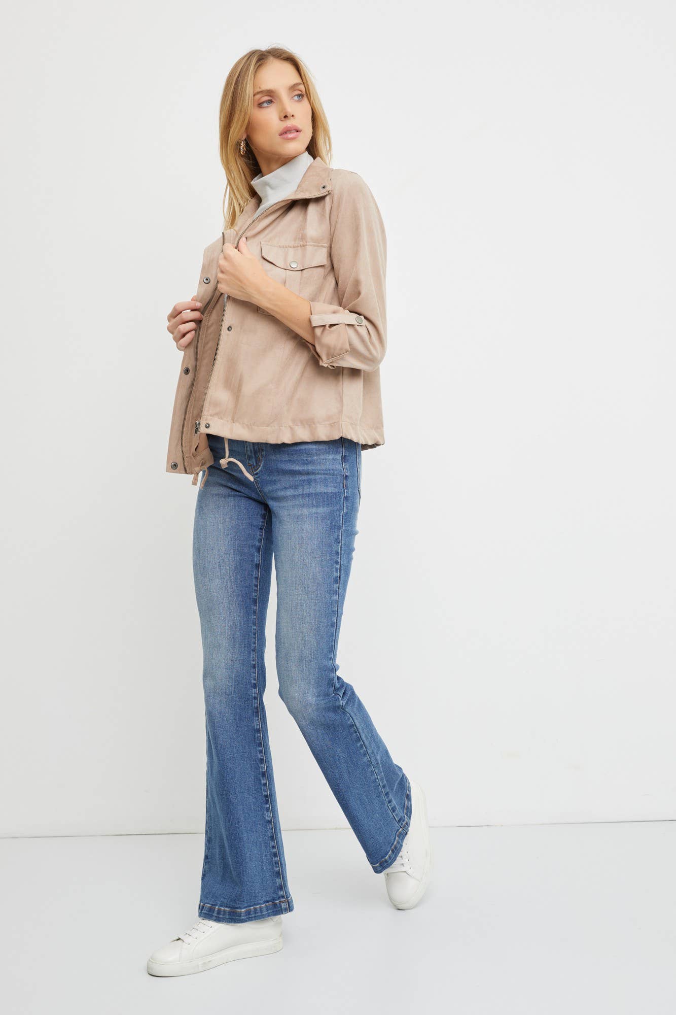 Cropped Utility Jacket: Utility in Natural