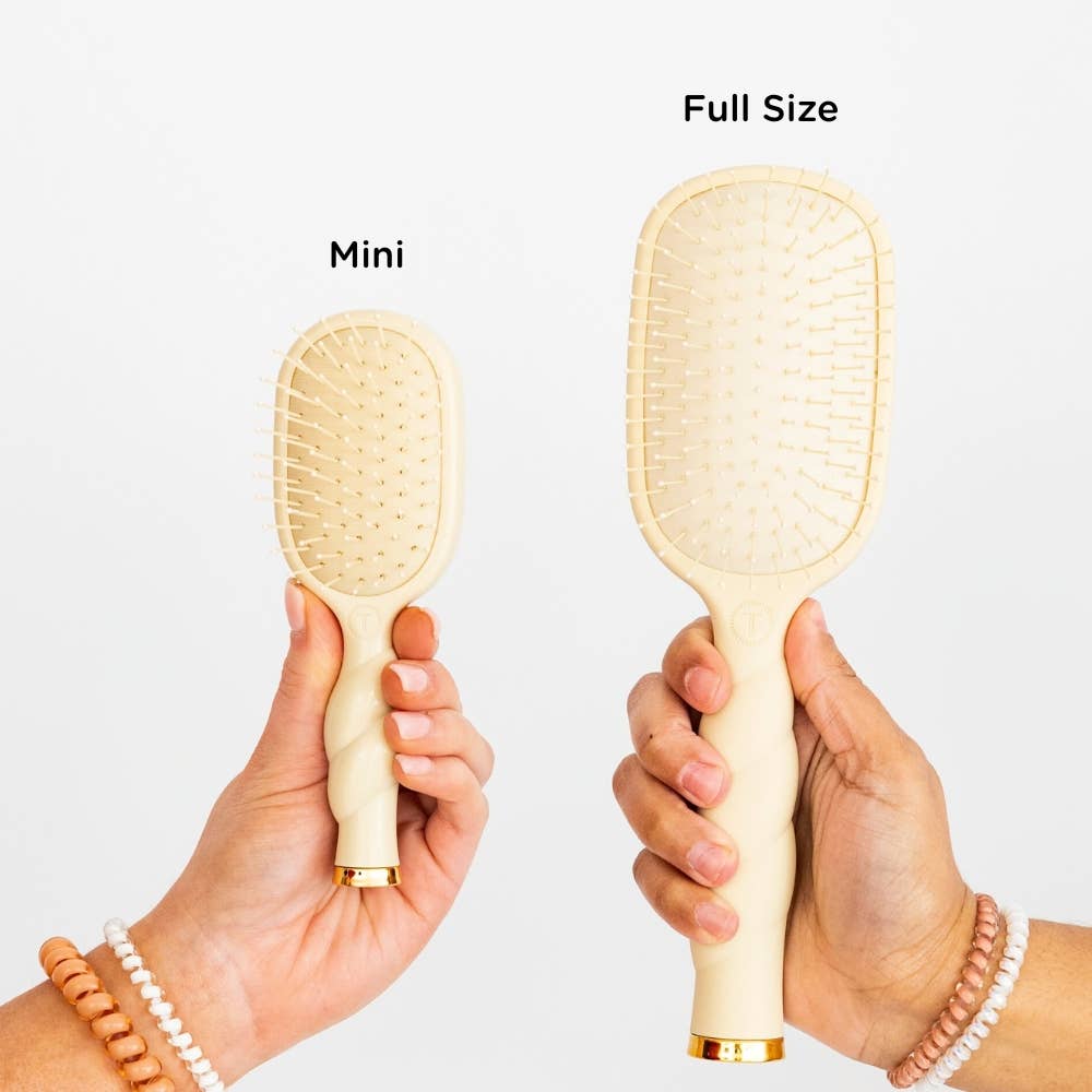 TELETIES - Mini Detangler Brush for Medium Hair - Tan - Shoppe3130
