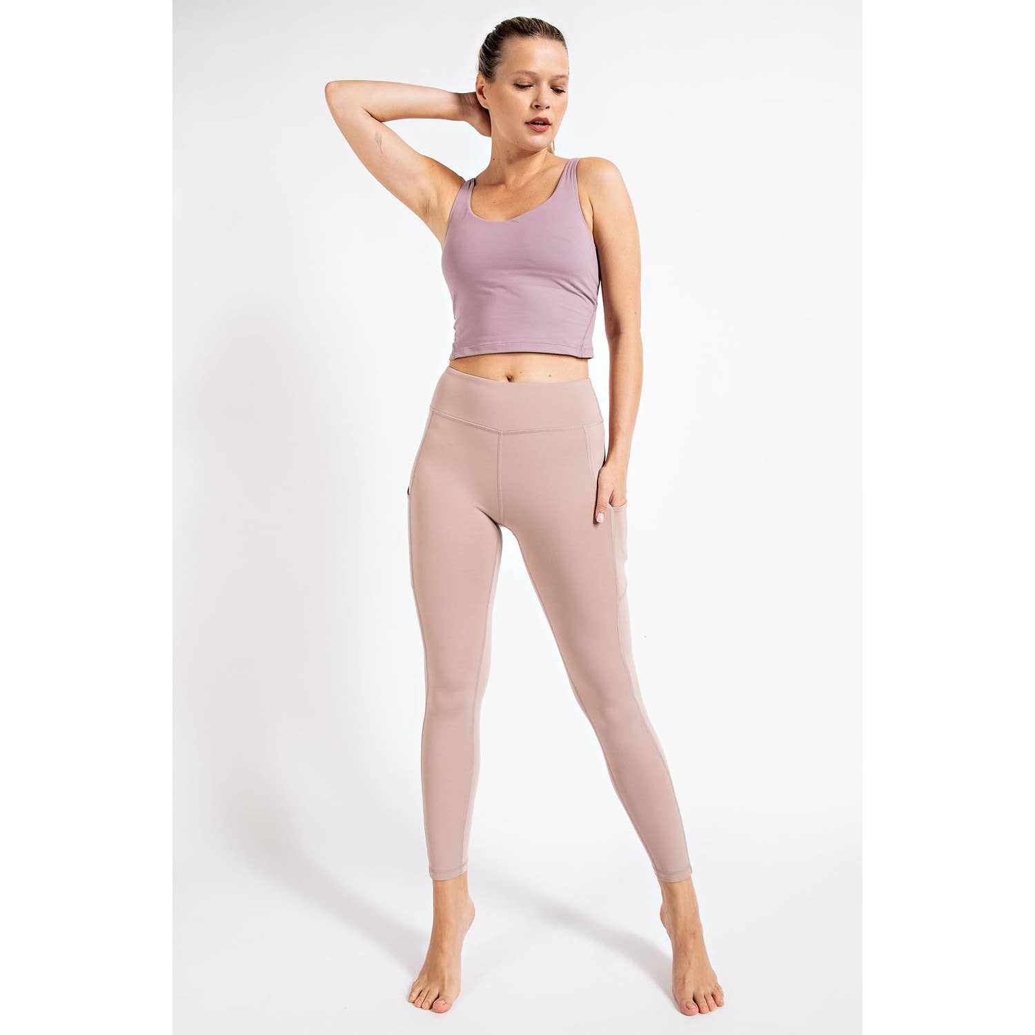 Rae Mode - Full Length High Rise Leggings with Side Pockets