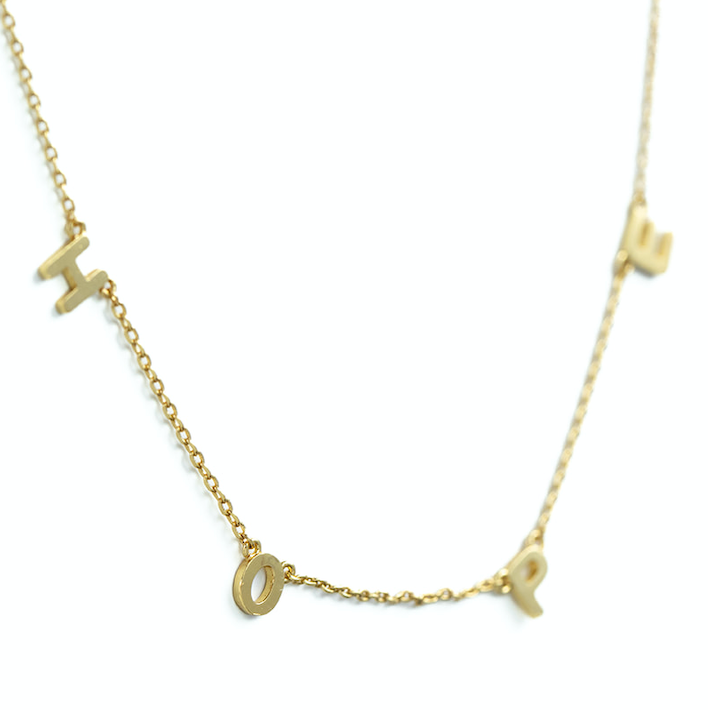 Splendid Iris - HOPE Necklace, SALE: Gold
