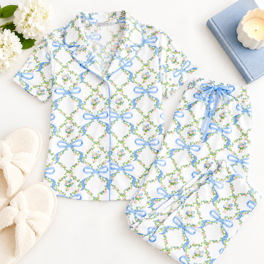 Super Soft Bows and Blossoms Amanda Blu Pajama Set