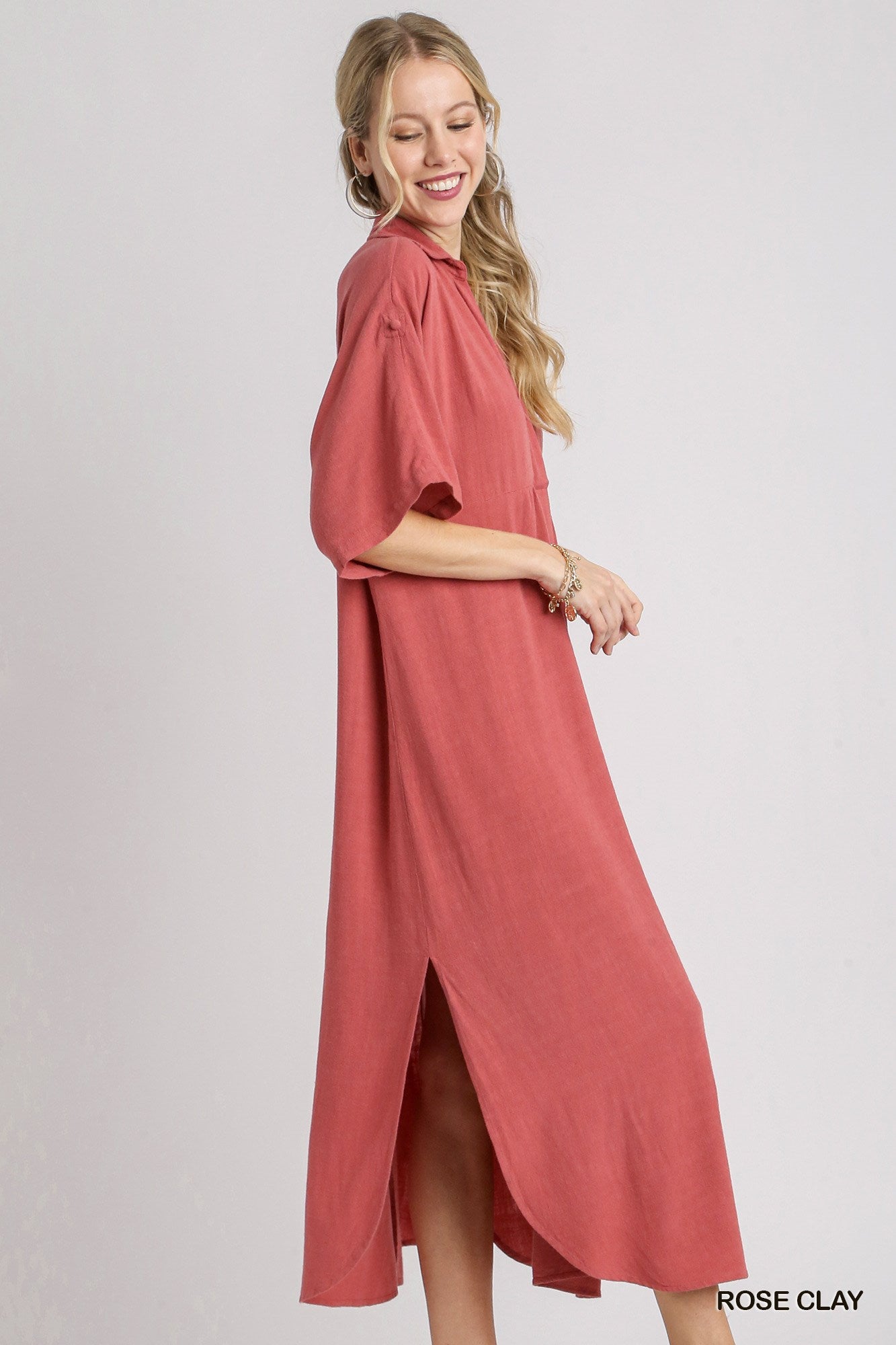 Justice Relax Linen Blend Midi Dress - Shoppe3130