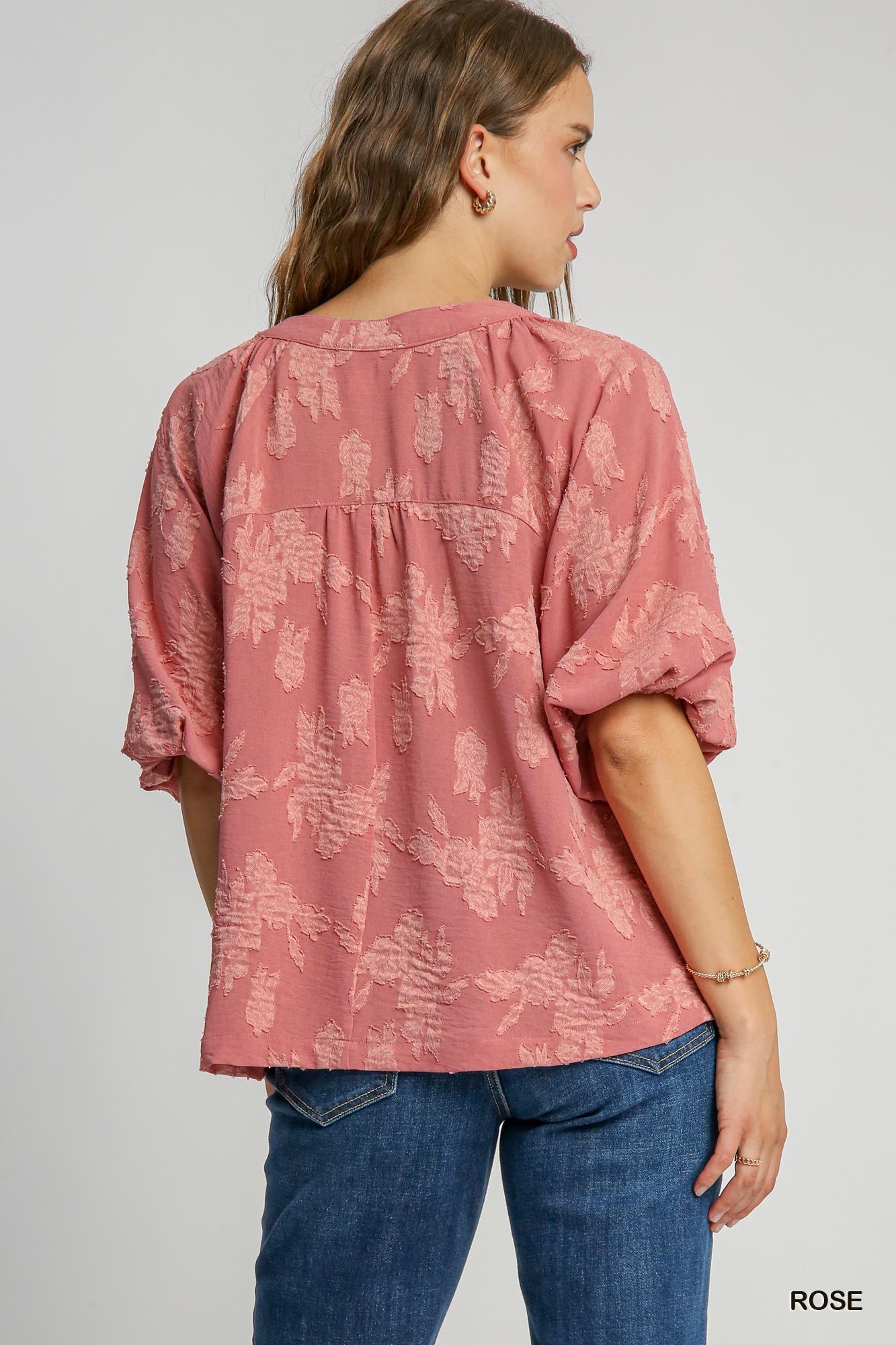 Katie Puff Sleeve Floral Top - Shoppe3130