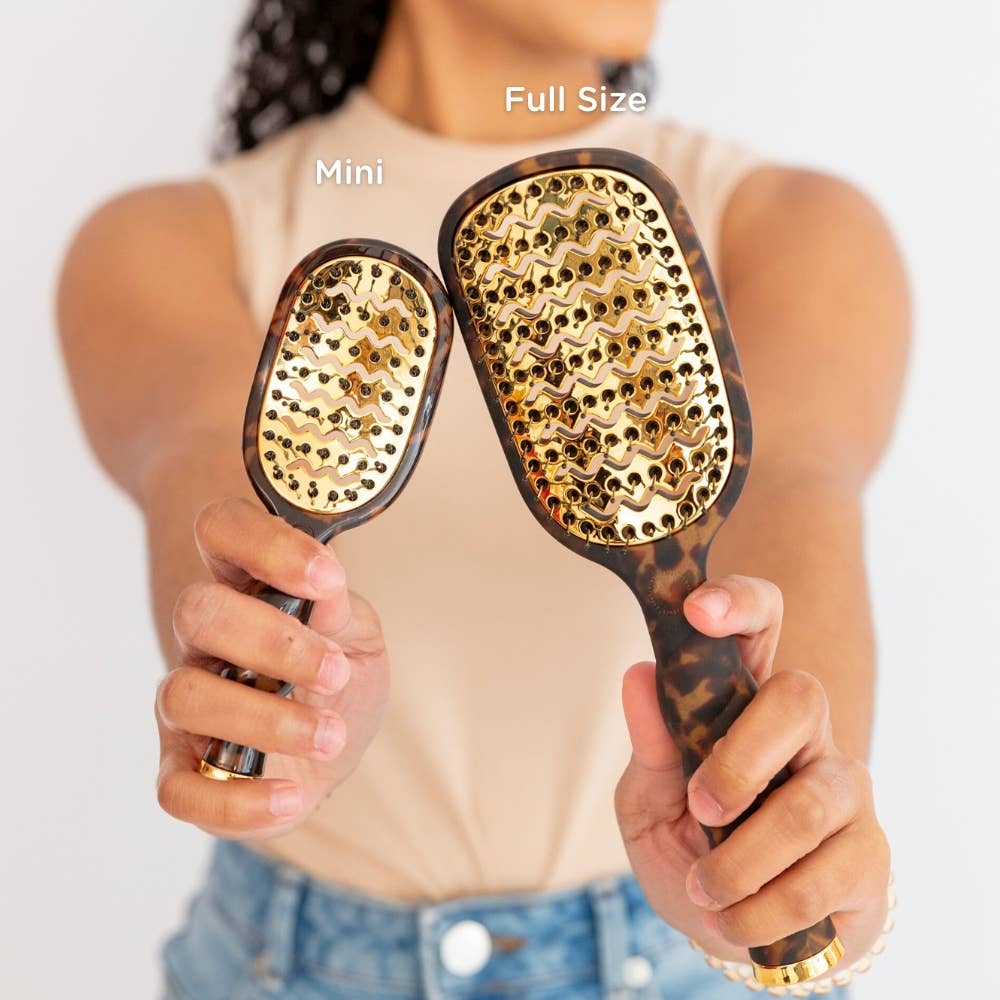 TELETIES - Mini Vented Brush | Tortoise - Shoppe3130