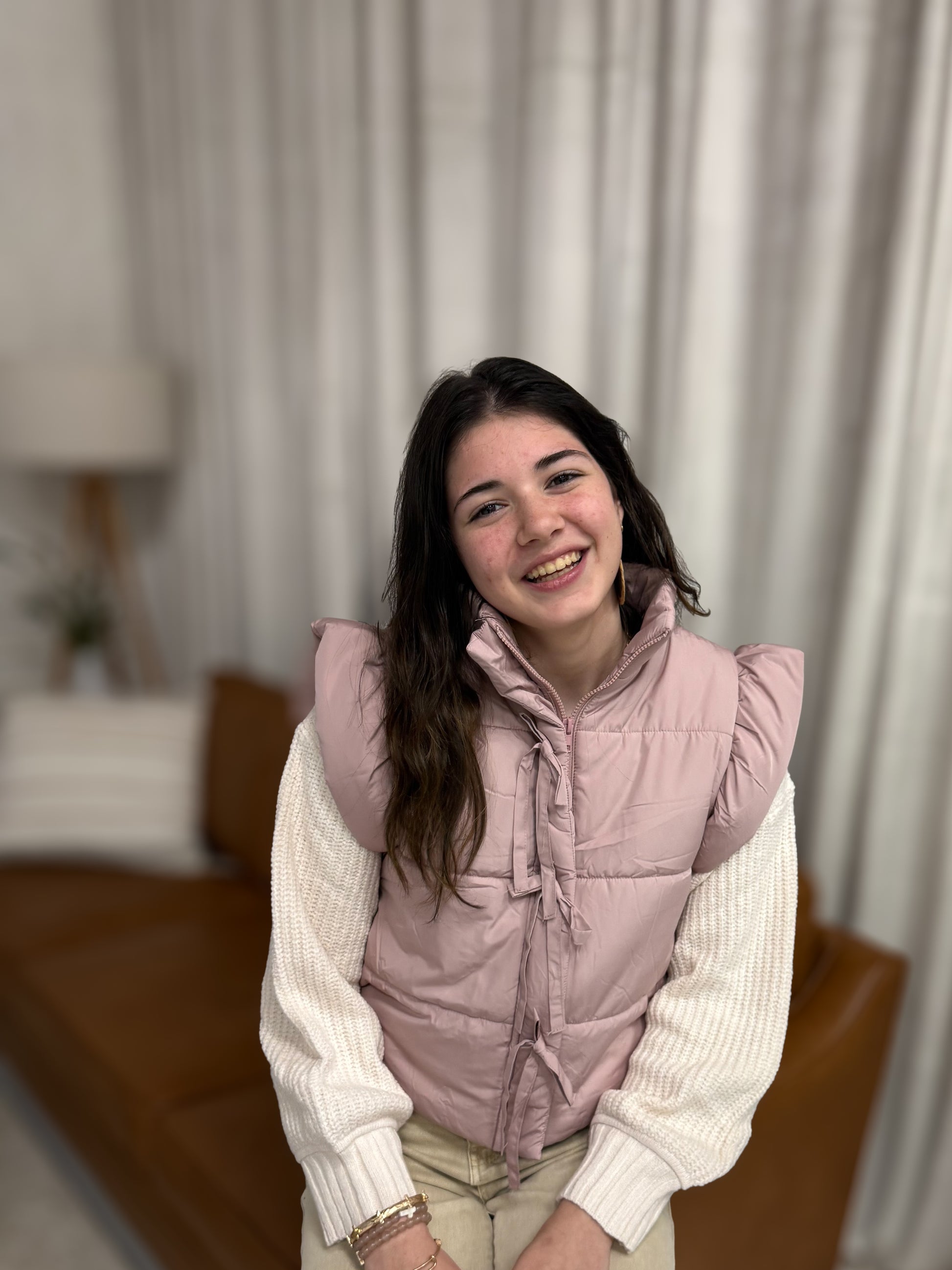 Cozy Up in Bows Puffer Vest - Shoppe3130