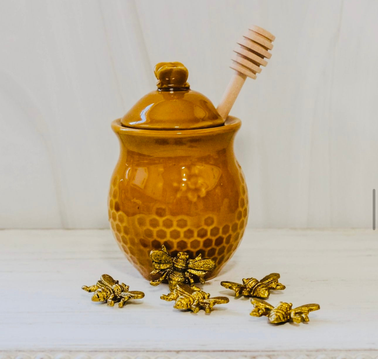 Honey Jar with Honey Dipper