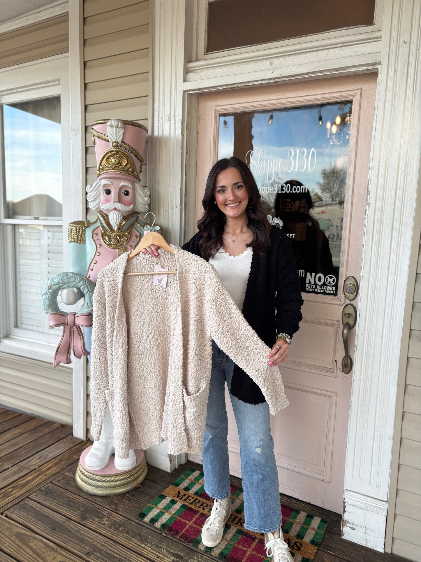 DOORBUSTER Cozy Cutie Popcorn Cardigan