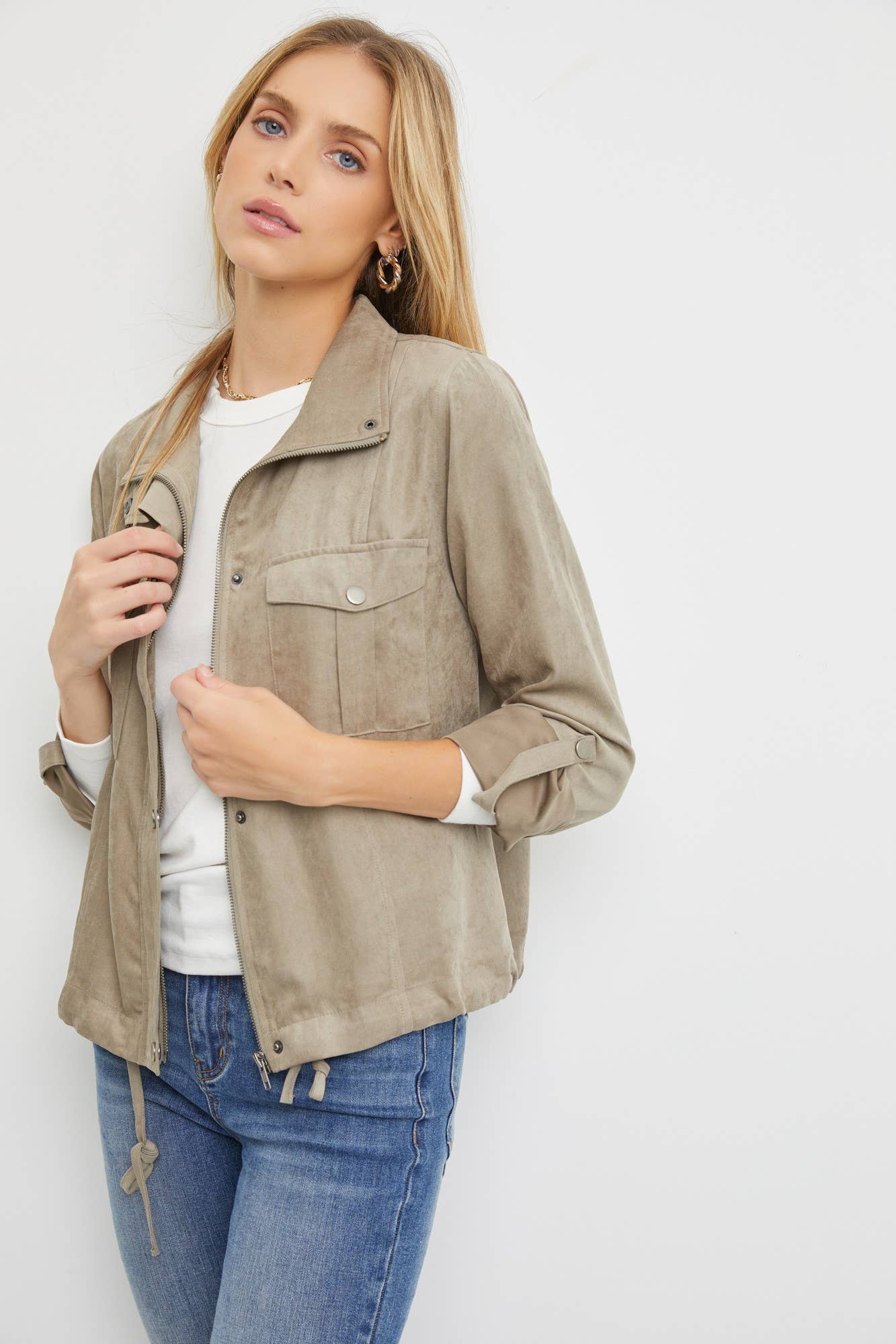 Cropped Utility Jacket: Utility in Natural