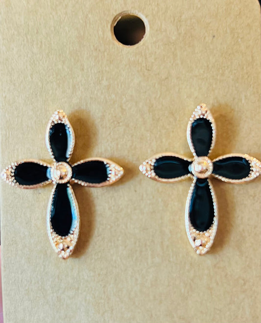 Midnight Bloom Stud Earrings