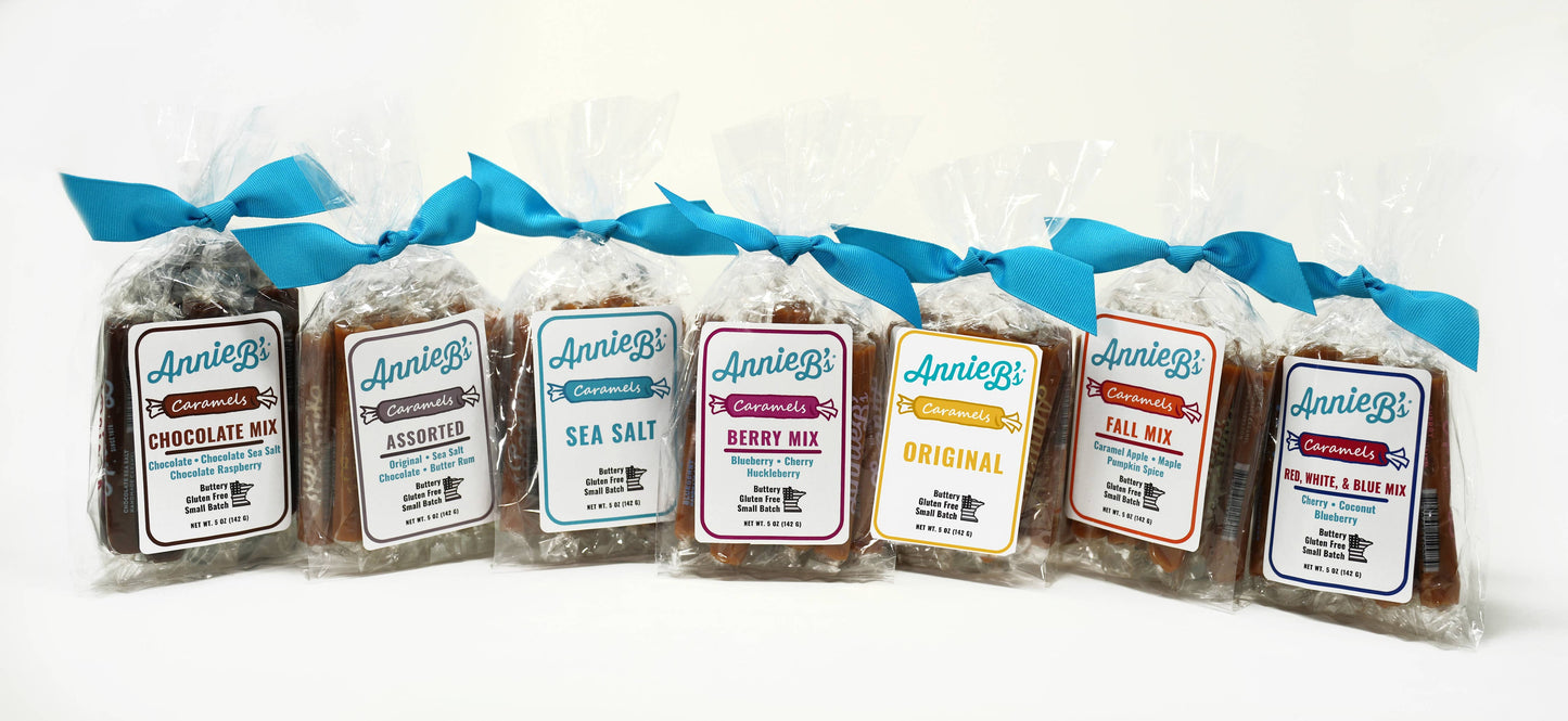 Annie B's - 10pc. Caramel Gift Bag - Set of 5: Sea Salt