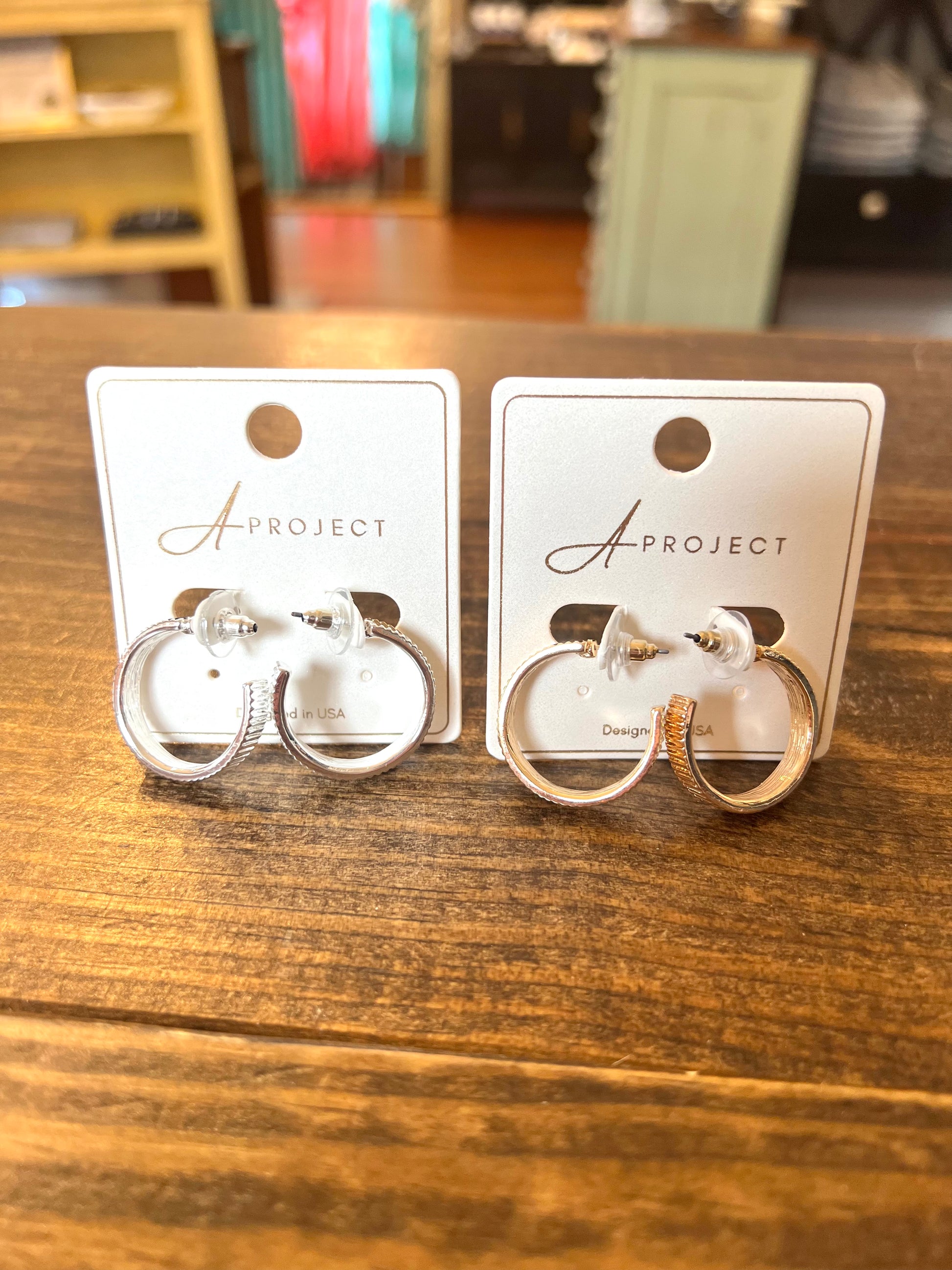 Champagne Thread Hoop Earrings - Shoppe3130