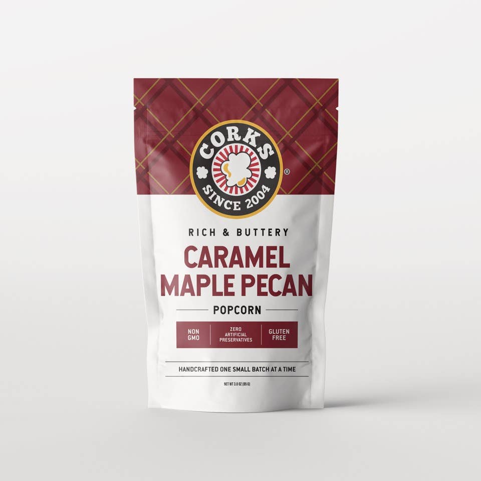 Corks Popcorn - Caramel Maple Pecan Popcorn - 6.0oz **New Size** - Shoppe3130