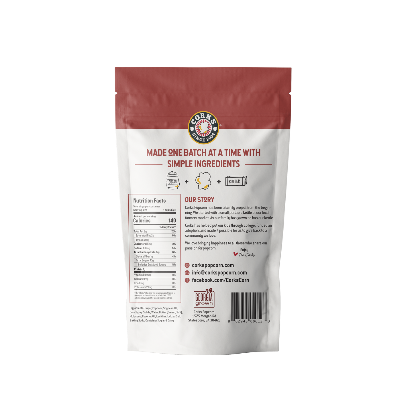 Corks Popcorn - Buttery Caramel Popcorn - 6.0 oz - Shoppe3130