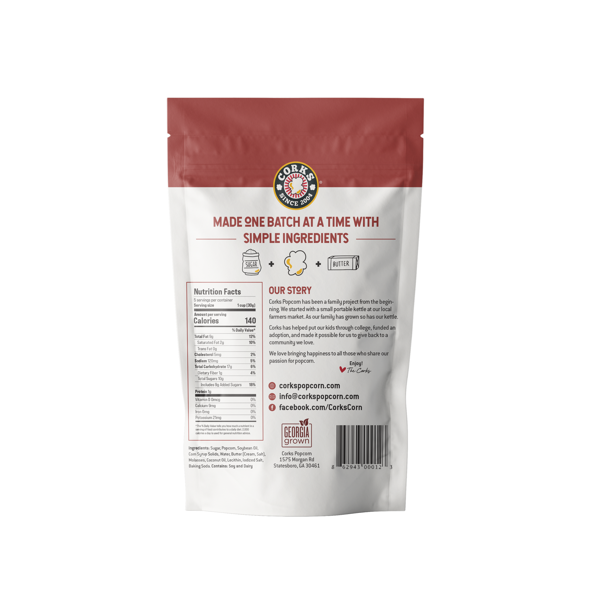 Corks Popcorn - Buttery Caramel Popcorn - 6.0 oz - Shoppe3130