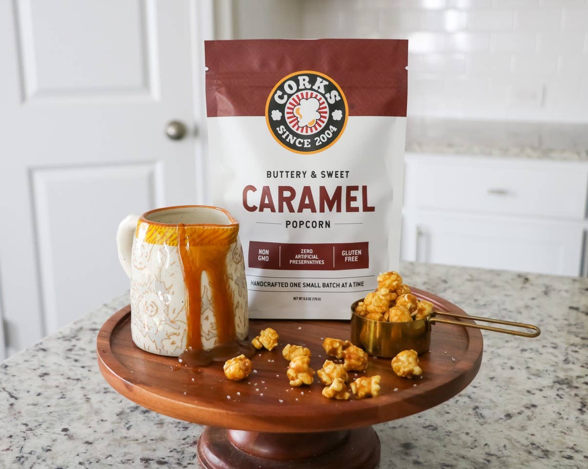 Corks Popcorn - Buttery Caramel Popcorn - 6.0 oz - Shoppe3130