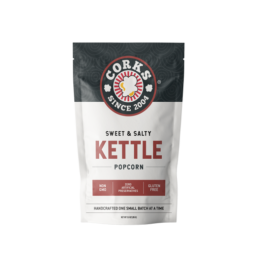 Corks Popcorn - Sweet and Salty Kettle Popcorn - 3.0 oz - Shoppe3130
