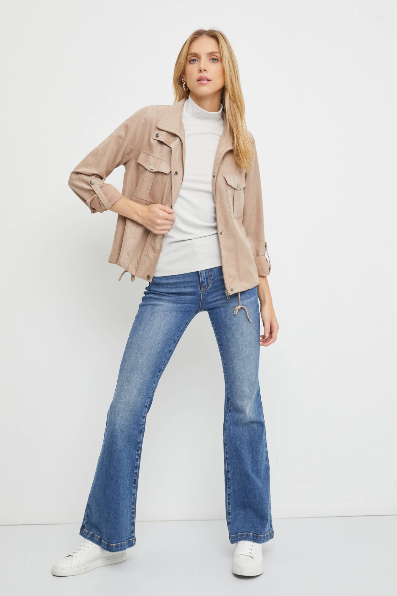 Cropped Utility Jacket: Utility in Natural