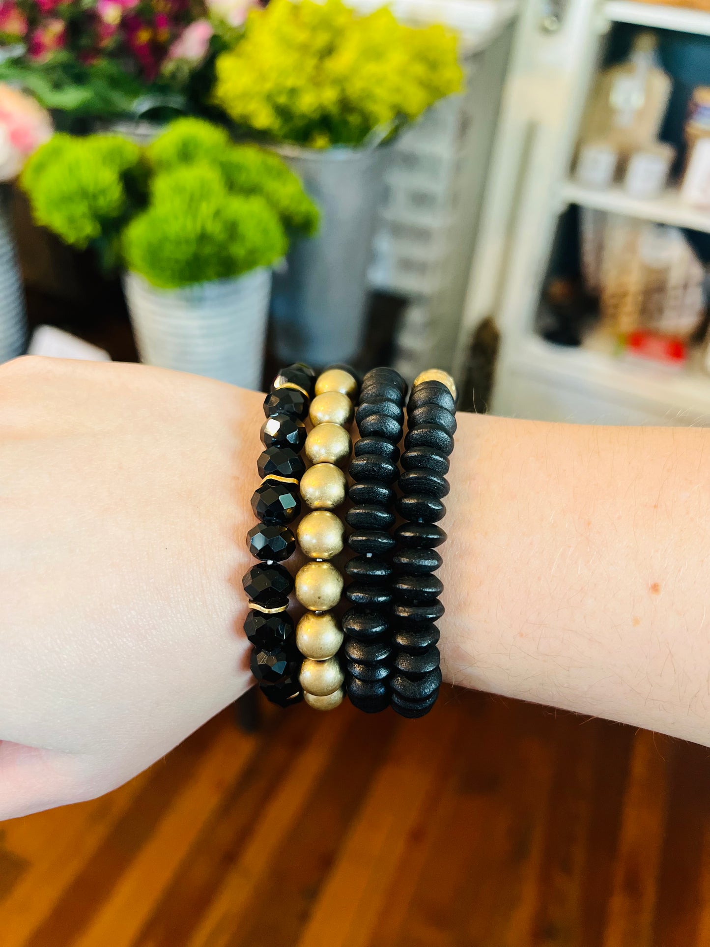 Black Tie Bracelet Stack
